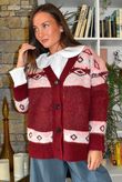 Moorland Lodge Cardigan Burgundy